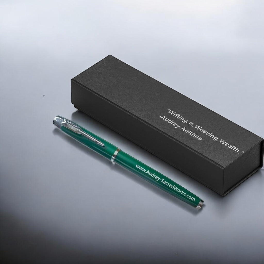 Audrey’s Lucky Pen (Encoded & Attuned) Black Ink Roller Ball