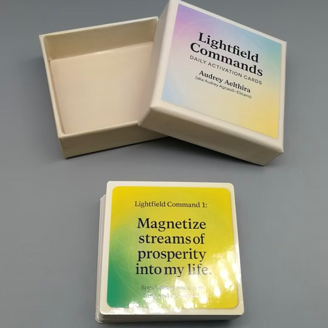 Lightfield Commands Activation Cards by Audrey
(with Free Wooden Stand)