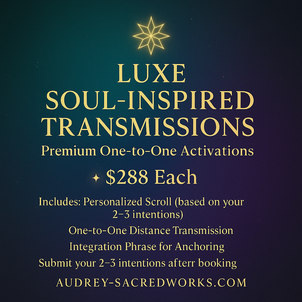 Luxe Millionaire’s Code™ Transmission (Activates prosperity expansion and higher earning capacity)