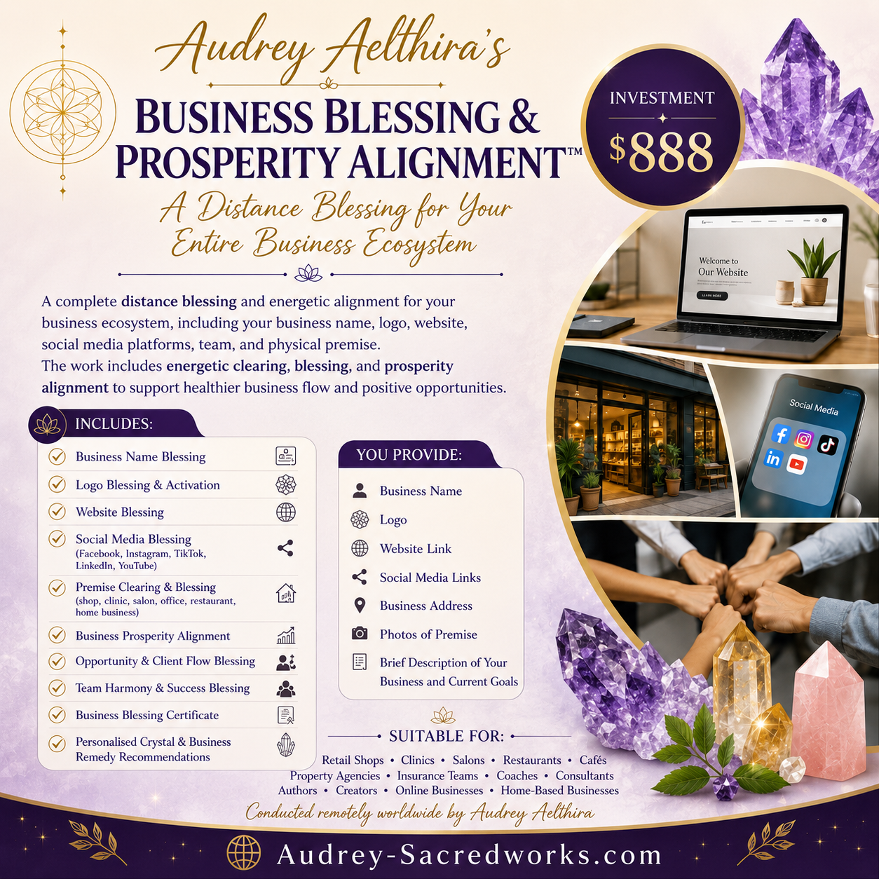 Business Blessing & Prosperity Alignment™ with Audrey (A Distance Blessing for Your Entire Business Ecosystem)