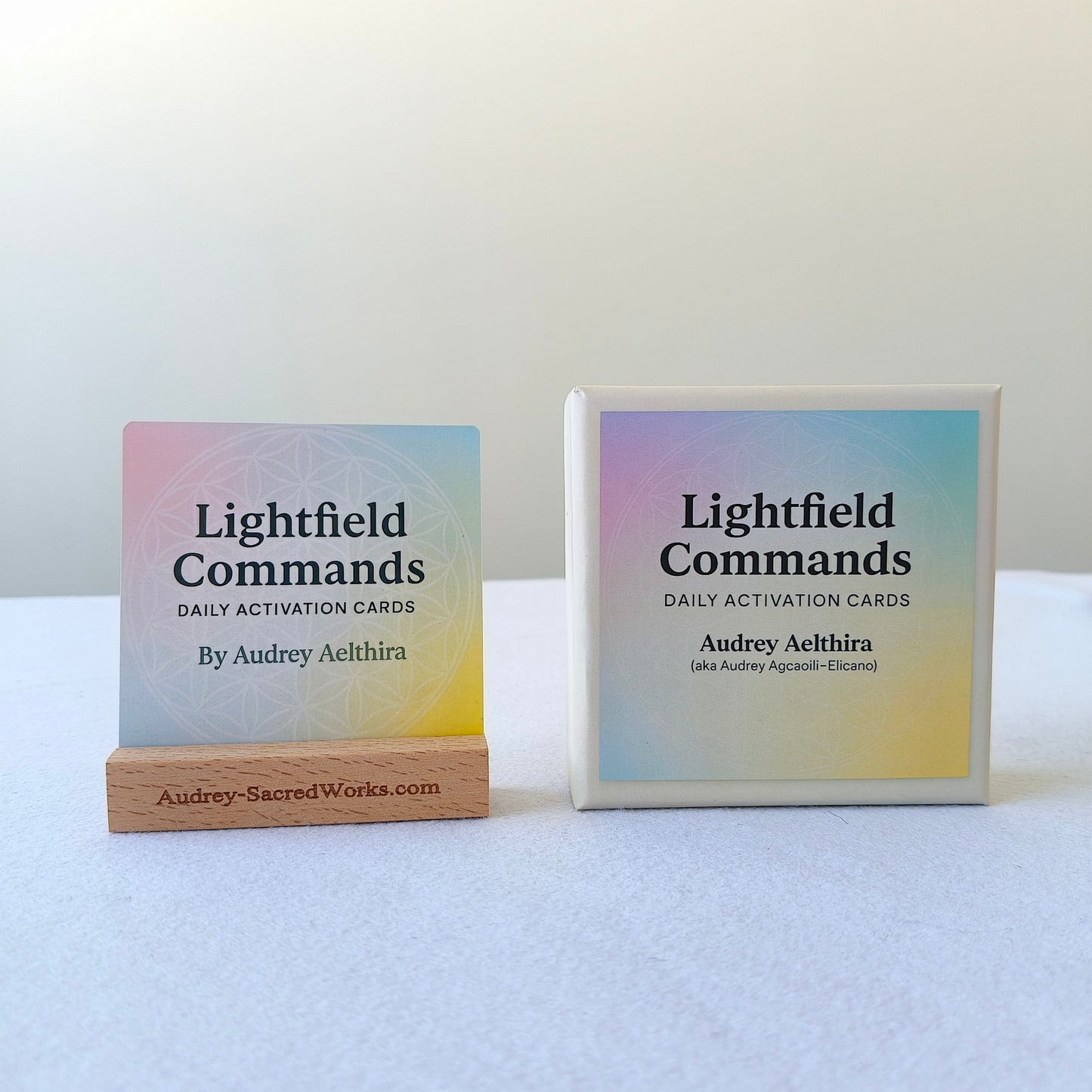 Lightfield Commands Activation Cards by Audrey
(with Free Wooden Stand)
