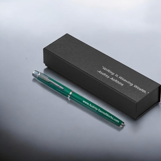 Audrey’s Lucky Pen (Encoded & Attuned) Black Ink Roller Ball