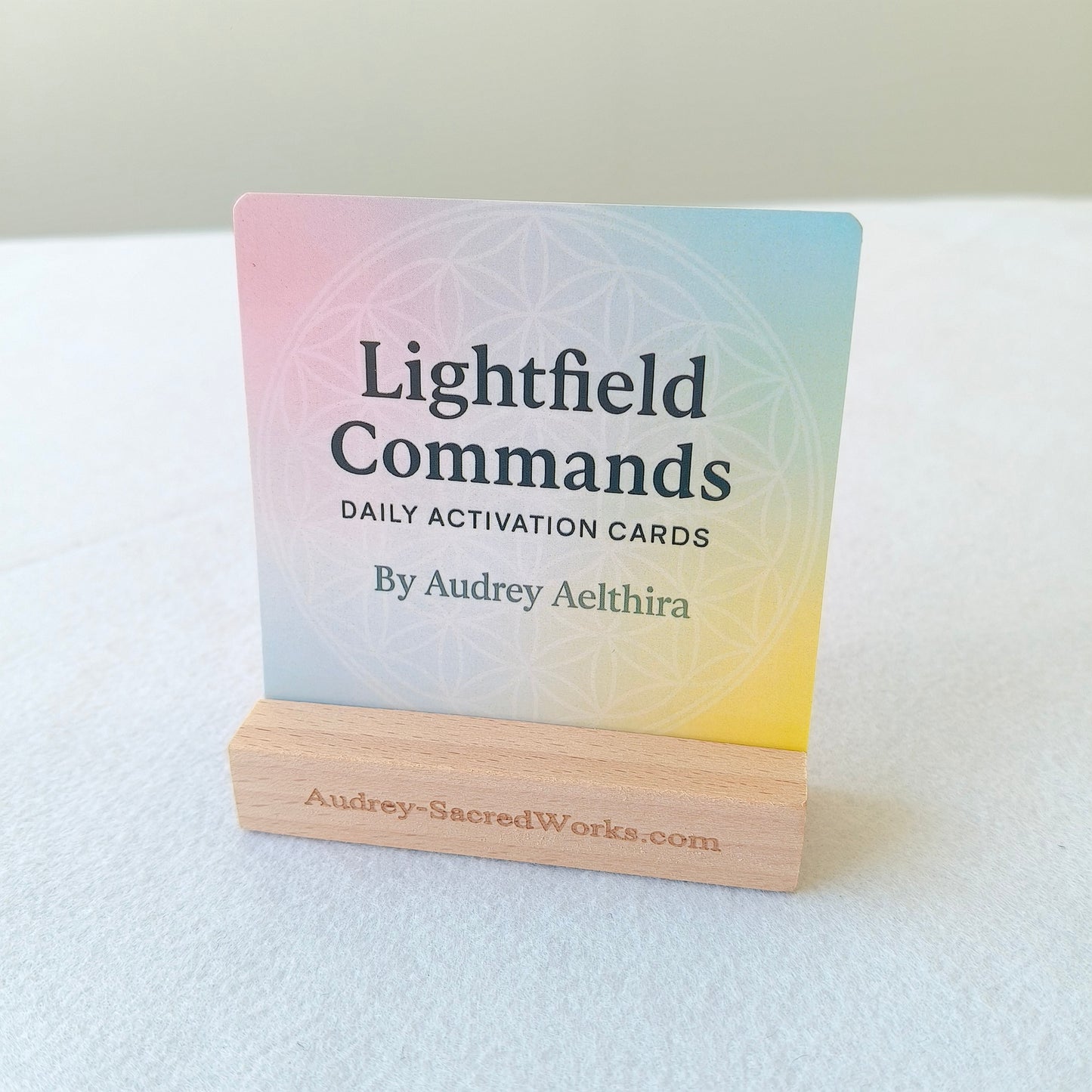 Lightfield Commands Activation Cards by Audrey
(with Free Wooden Stand)